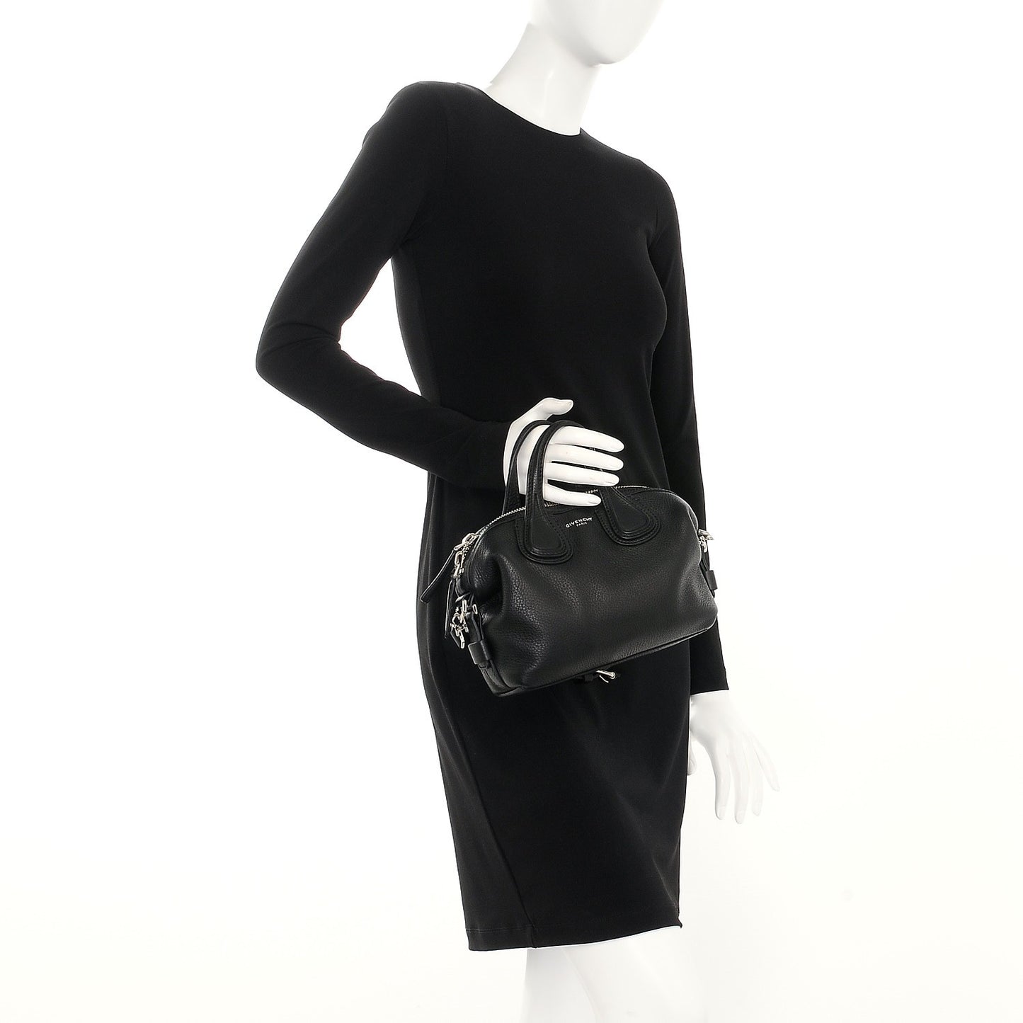 Waxed Calfskin Micro Nightingale Black