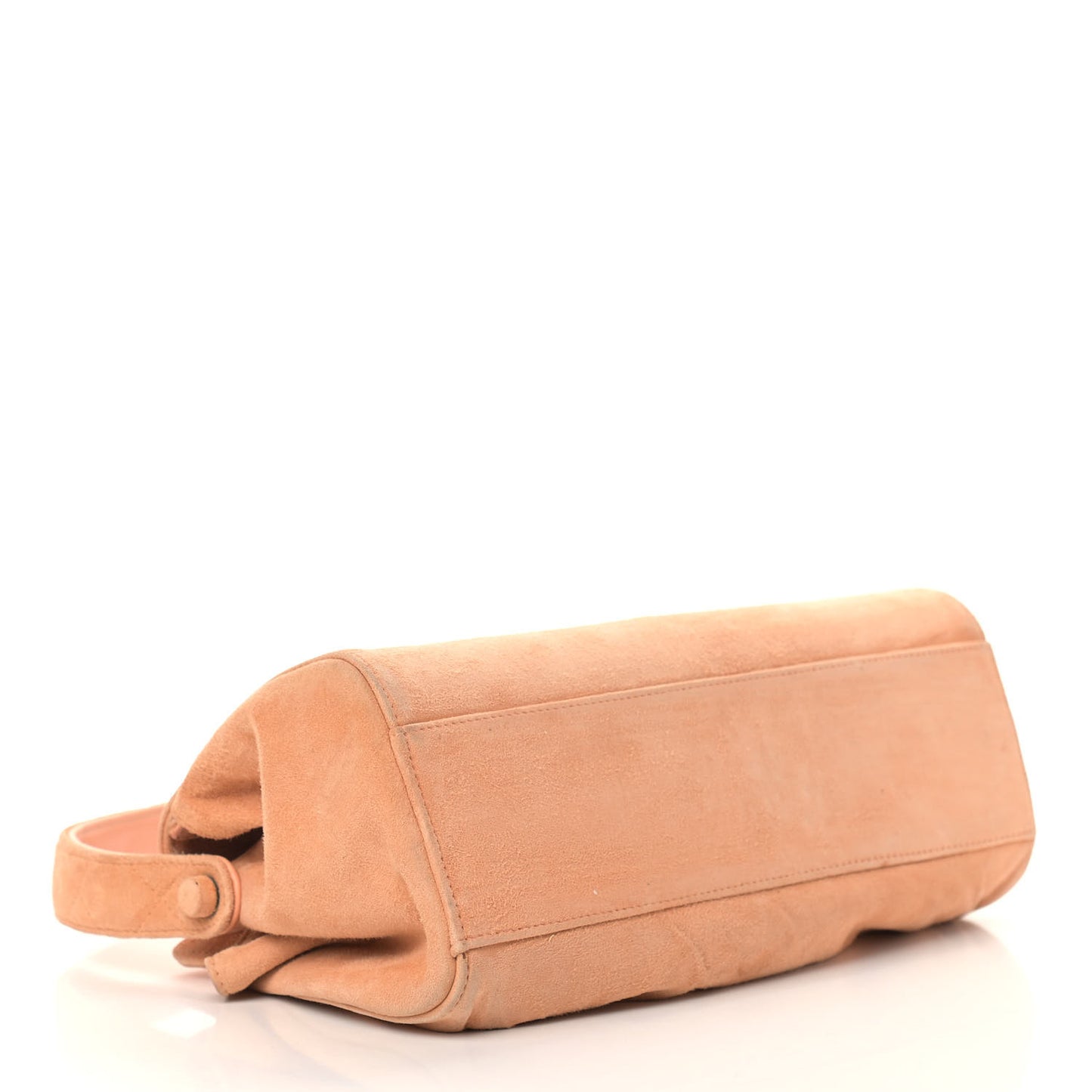 Suede Calfskin Shoulder Bag Light Orange