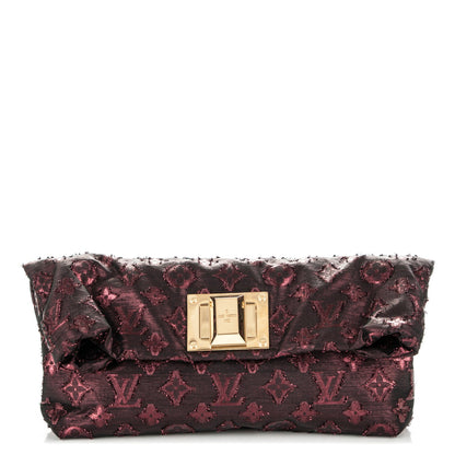 Louis Vuitton Lurex Quilted Monogram Altair Clutch Bordeaux 1 of 7