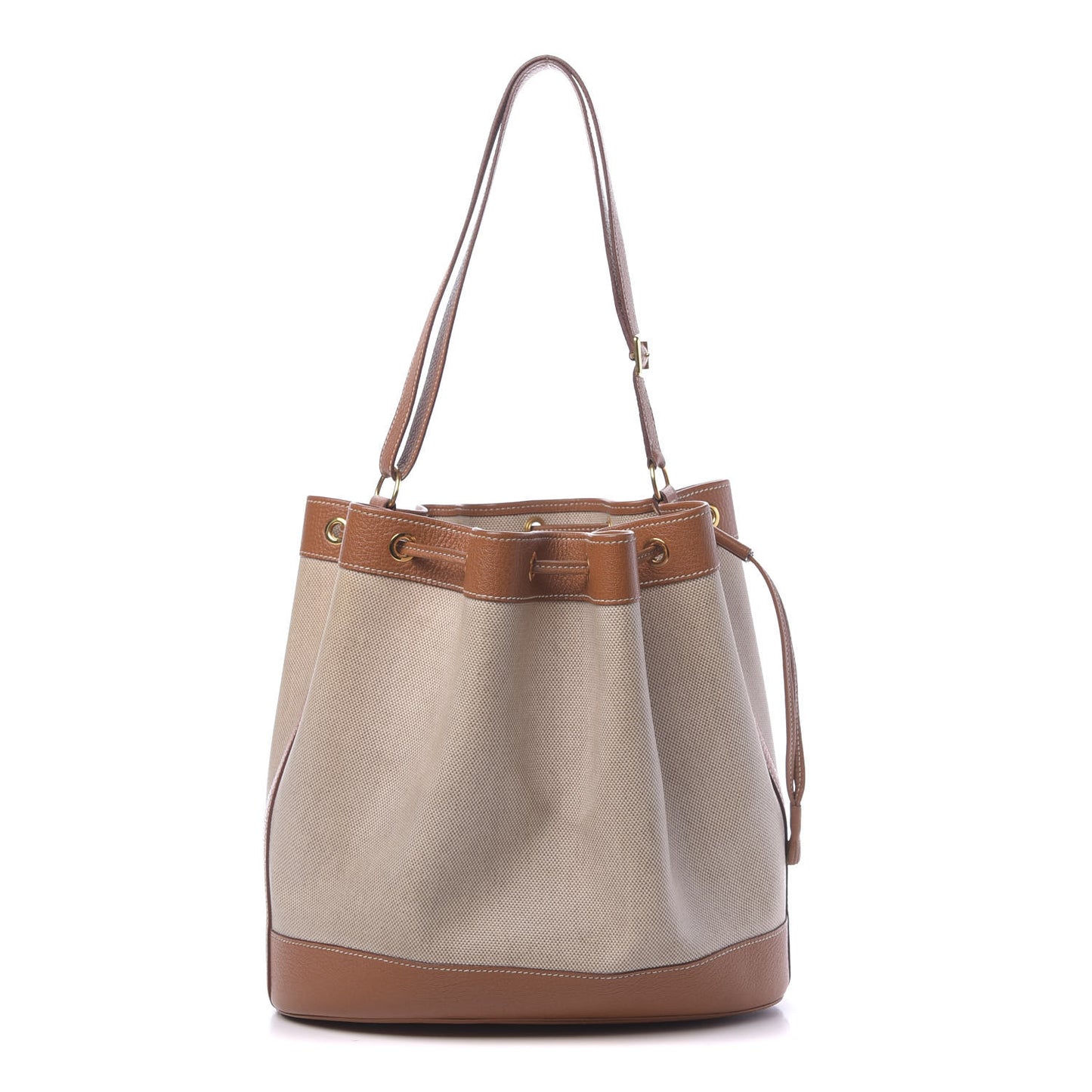 Toile Buffle Skipper Market Drawstring Bag 28 Natural