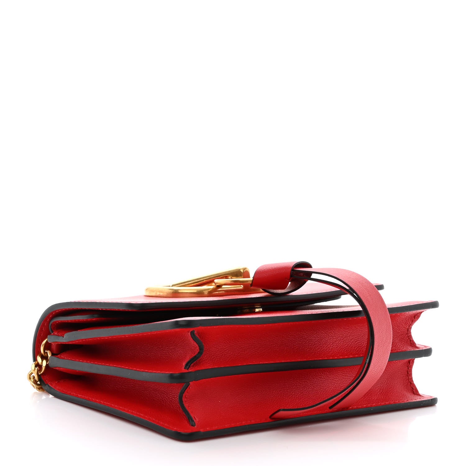 Valentino Garavani Smooth Calfskin Mini VRing Crossbody Bag Rouge Pur 4 of 10