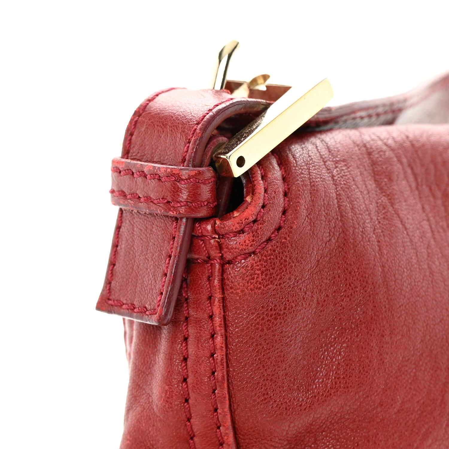 Fendi Calfskin Baguette Red 16 of 17