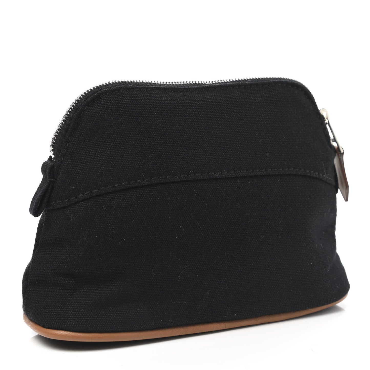 Cotton Canvas Mini Bolide Travel Cosmetic Pouch Black