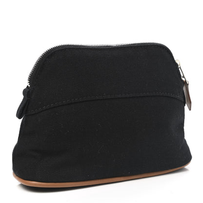 Hermes Cotton Canvas Mini Bolide Travel Cosmetic Pouch Black 3 of 7