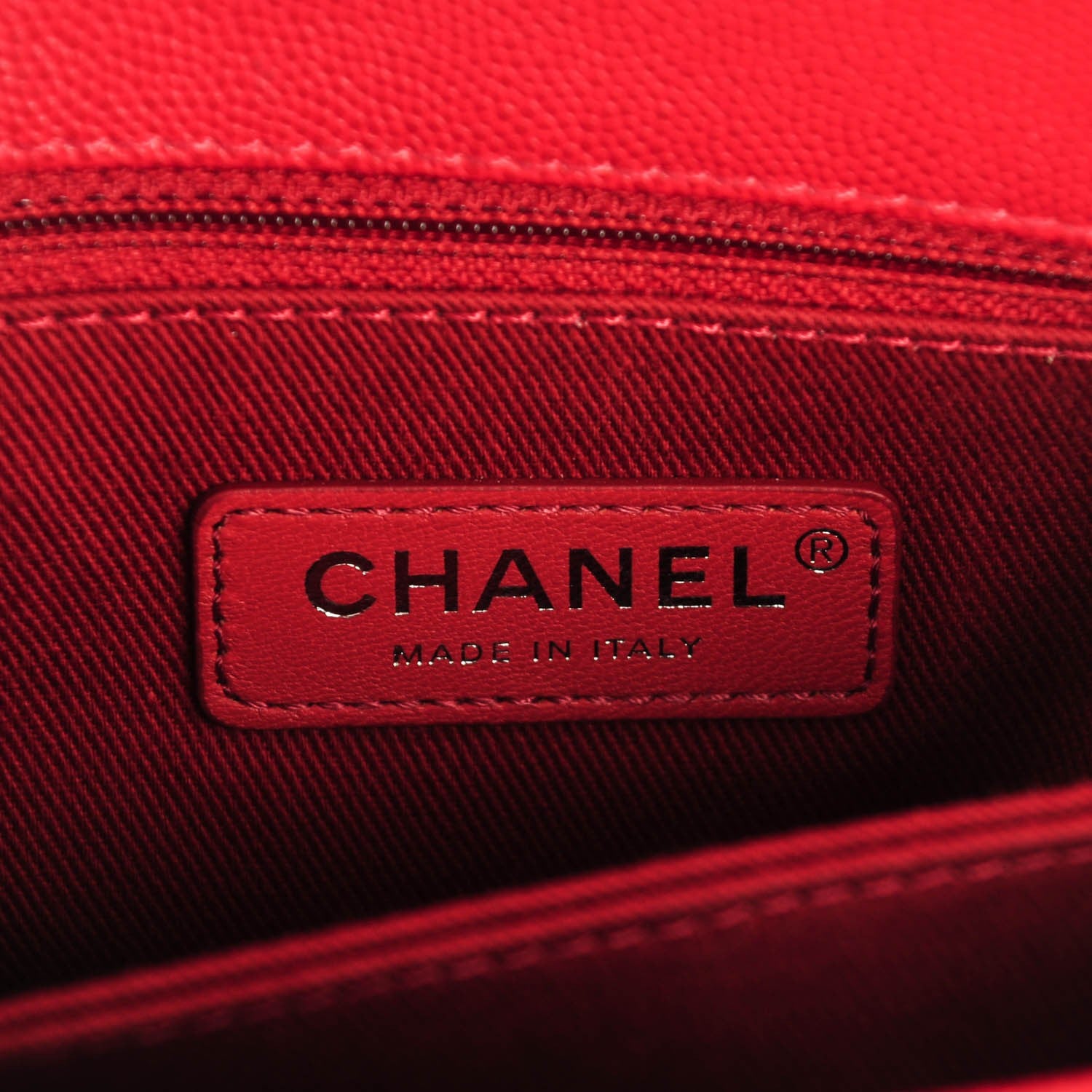 Chanel Caviar Quilted Mini Coco Handle Flap Red 6 of 7