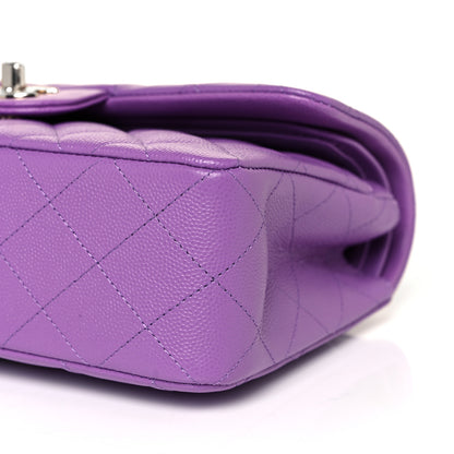 Chanel Caviar Quilted Small Double Flap Purple 9 of 10