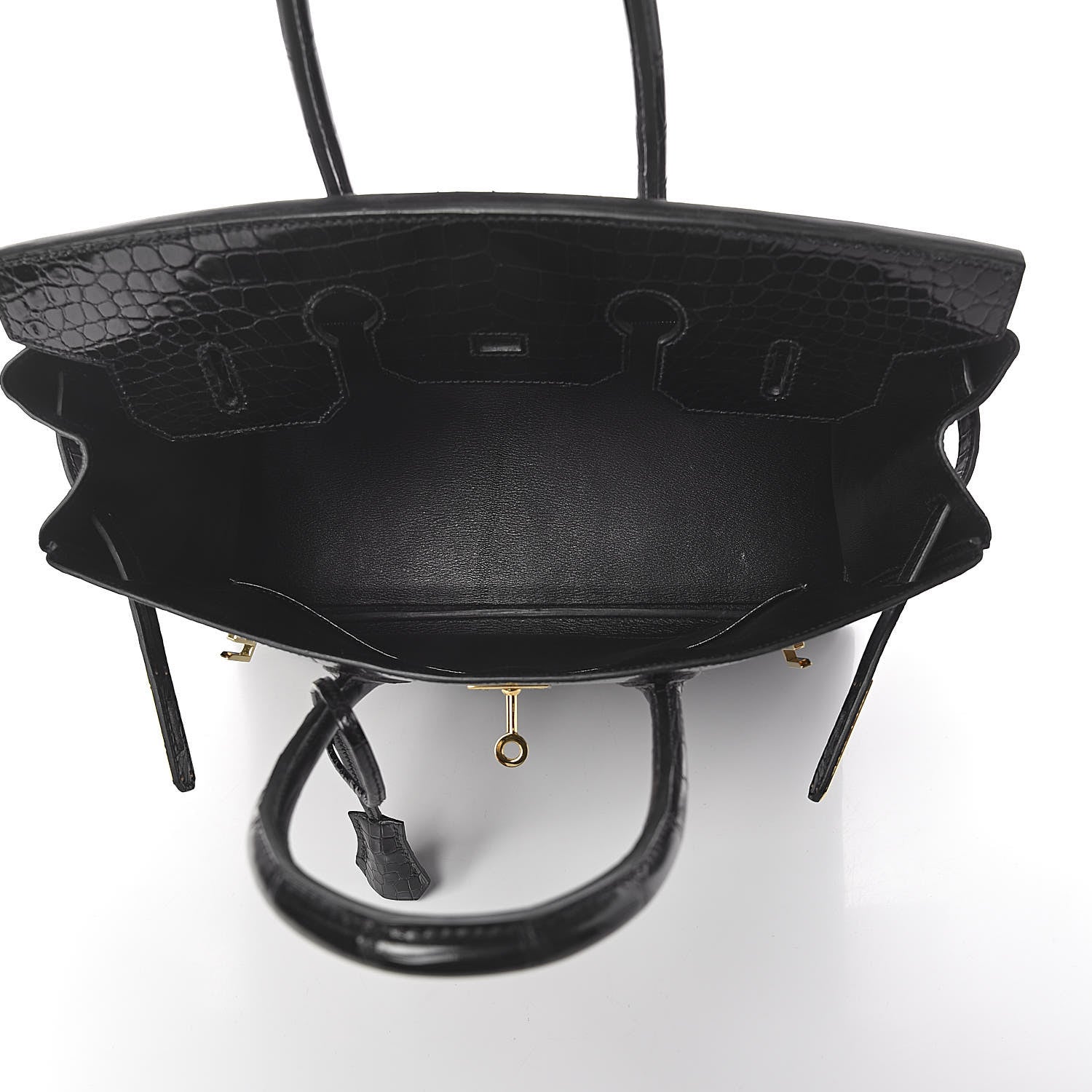Hermes Shiny Porosus Crocodile Birkin 35 Black 5 of 32