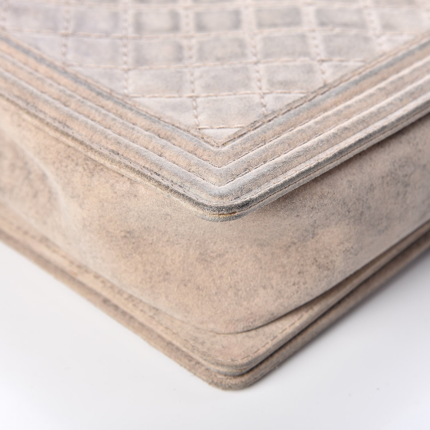 Chanel Iridescent Calfskin Quilted Large Boy Flap Beige 13 of 18