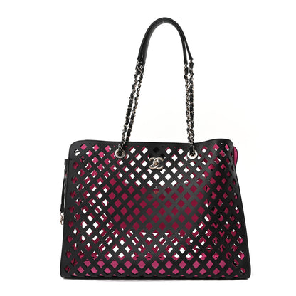 Chanel Lambskin Sea Through Tote Black Multicolor 1 of 11