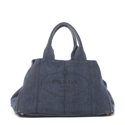 Prada Denim Logo Tote 1 of 12