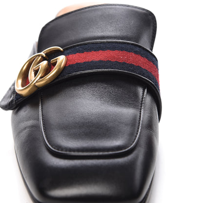 Gucci Calfskin Web Womens Peyton GG Slippers 40 Black 12 of 16
