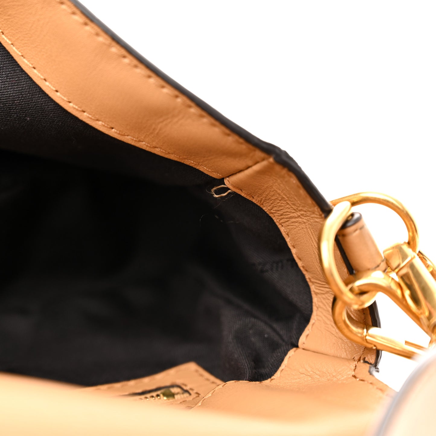 Nappa FF 1974 Embossed Baguette Miele Scuro