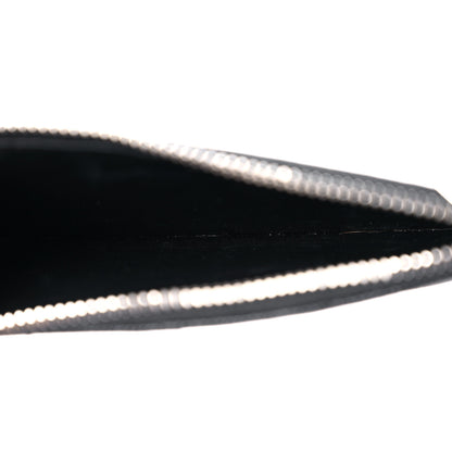 Saint Laurent Monogram Grain de Poudre 5 Fragments Zip Pouch Card Holder Black 5 of 11