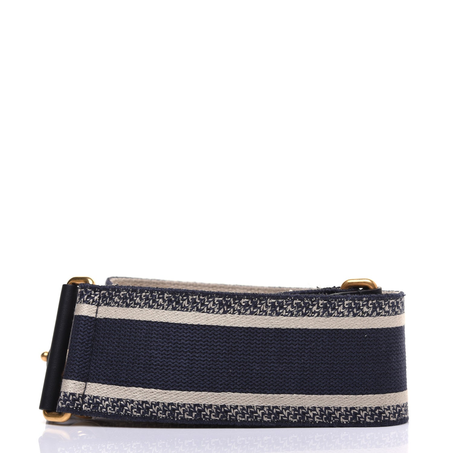 Christian Dior Canvas Embroidered Shoulder Strap Blue 2 of 11