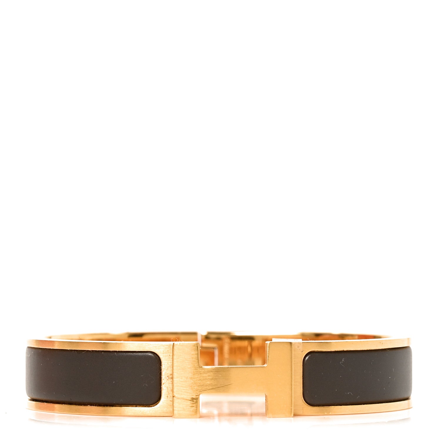 Hermes Matte Enamel Narrow Clic Clac HH Bracelet T4 Etain 1 of 5