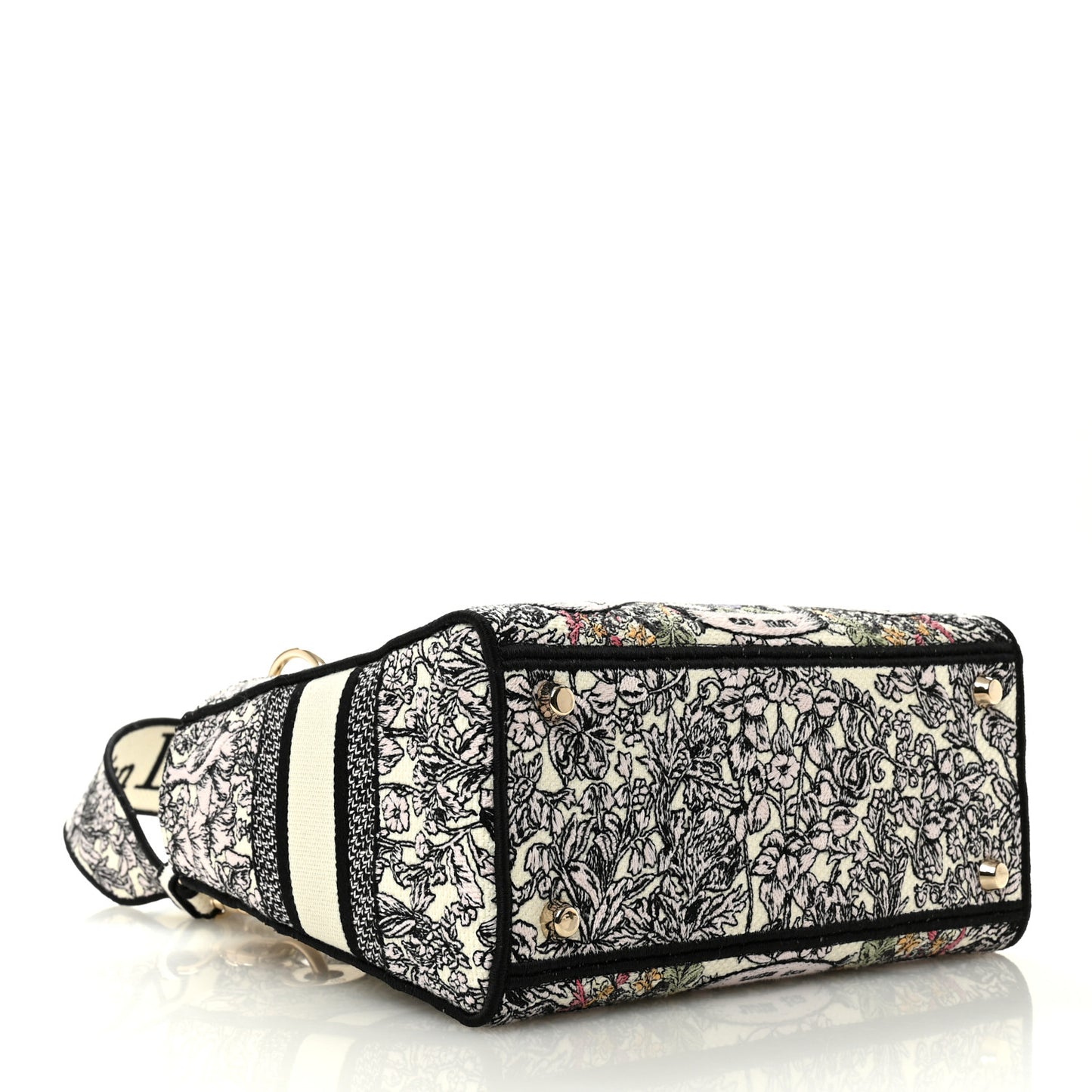 Canvas Around the World Embroidered Medium Lady D-Lite White Multicolor