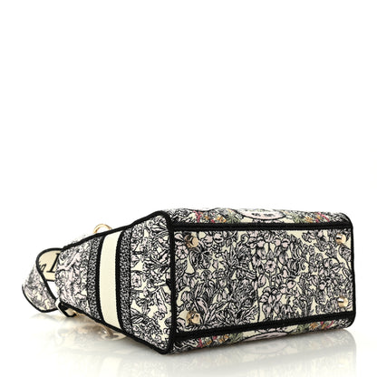 Christian Dior Canvas Around the World Embroidered Medium Lady D-Lite White Multicolor 4 of 10