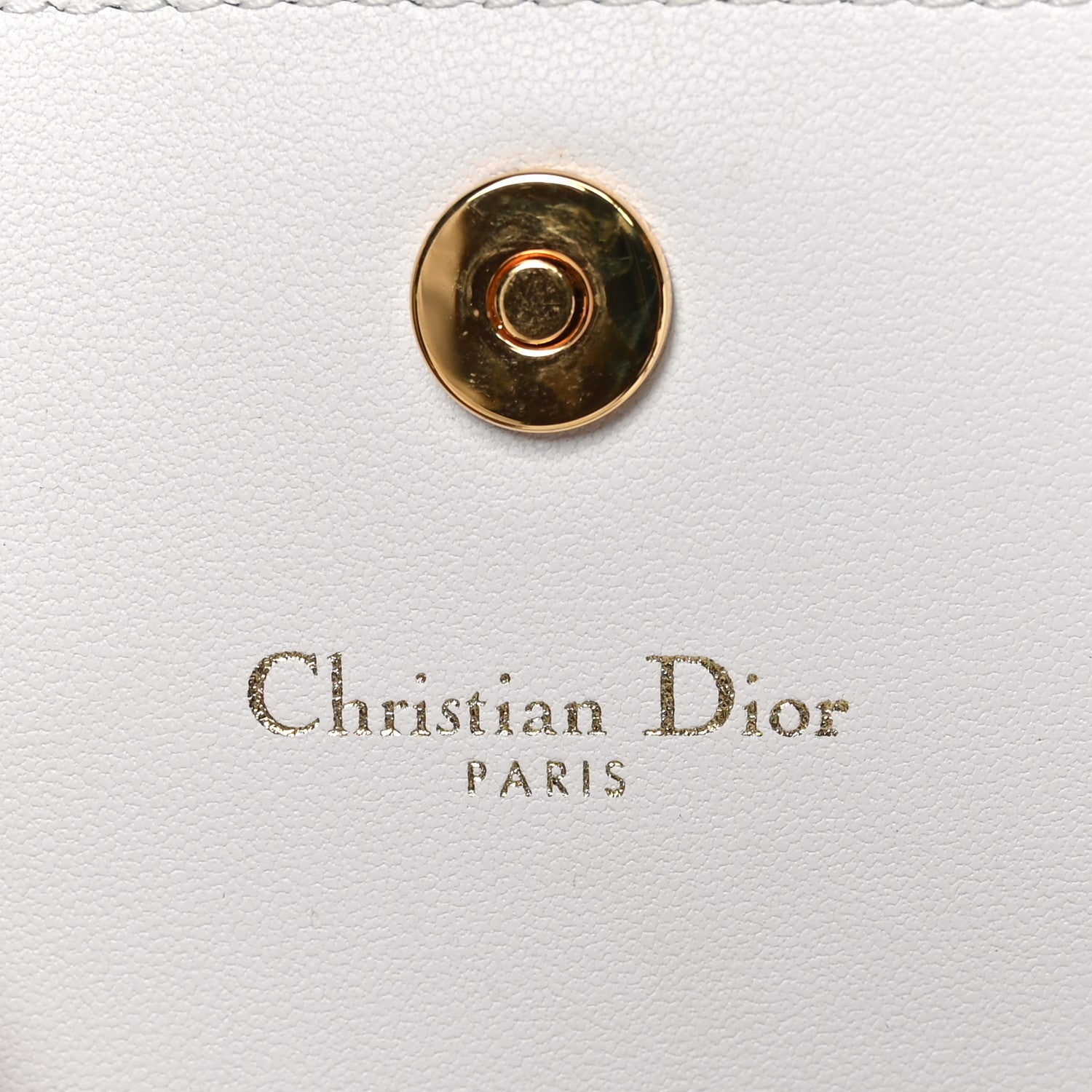 Christian Dior Calfskin Print Caro XS Wallet White Multicolor 8 of 10