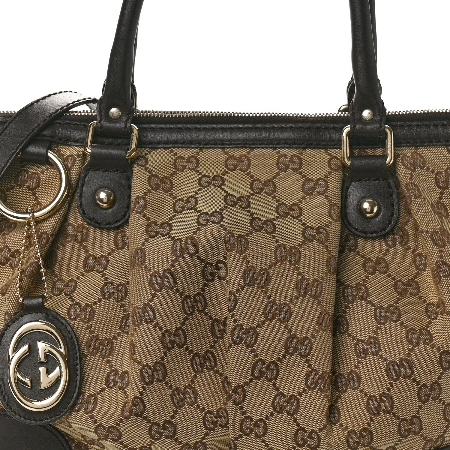 Gucci Monogram Medium Sukey Top Handle Dark Brown 8 of 10