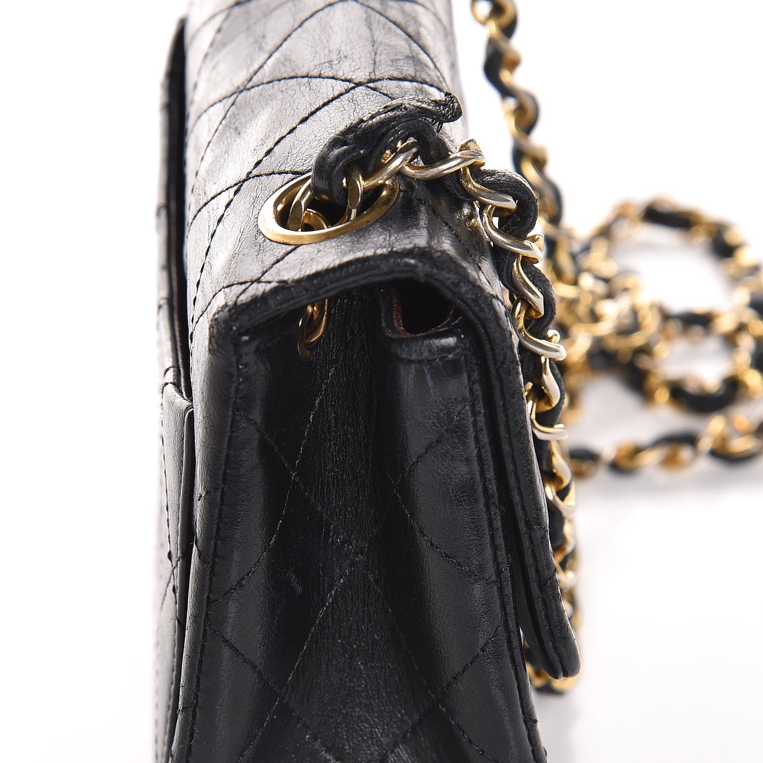 Chanel Lambskin Quilted Mini Square Flap Black 17 of 21