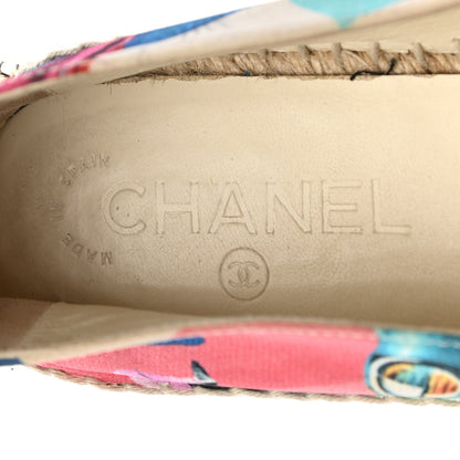 Chanel Fabric Patent CC Espadrilles 39 Multicolor Black 8 of 10