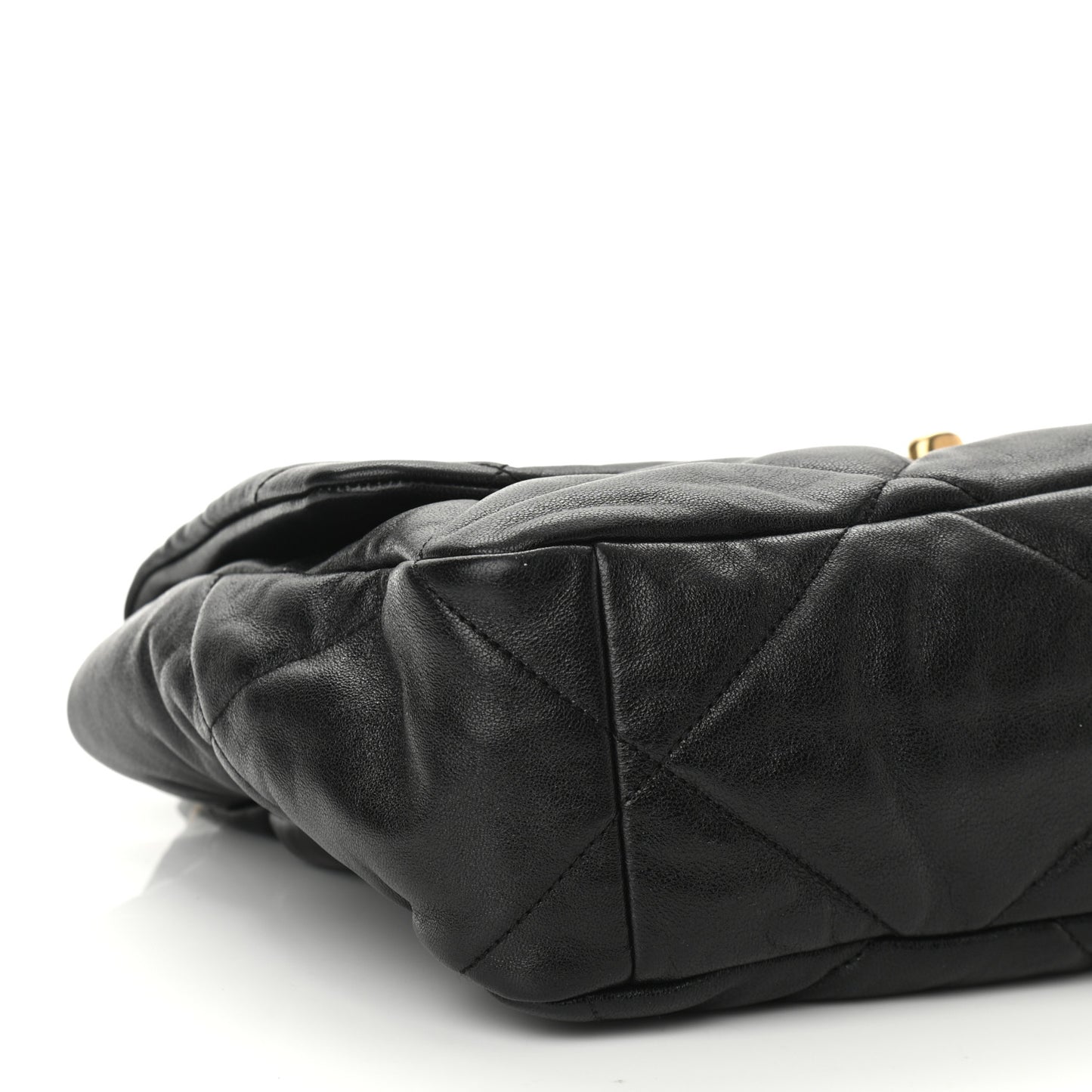 Lambskin Quilted Large Chanel 19 Flap Black