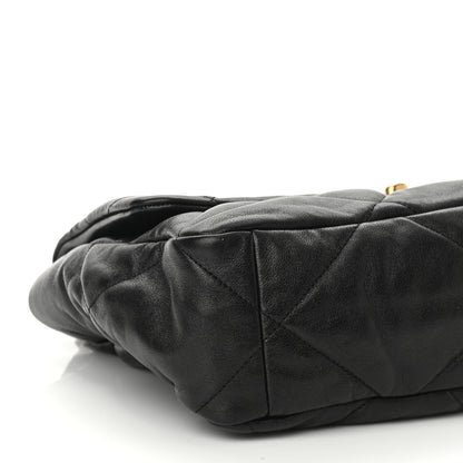 Chanel Lambskin Quilted Large Chanel 19 Flap Black 9 of 10