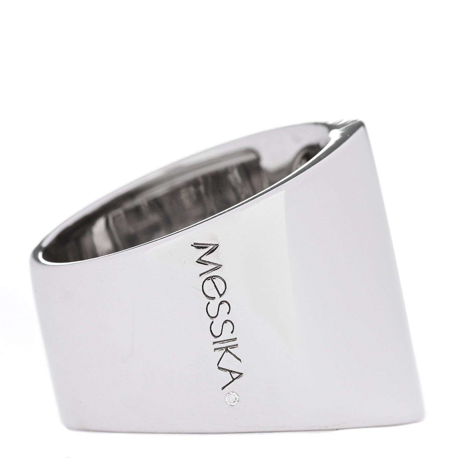 Messika 18K White Gold Diamond Move Noa Wide Band Ring 53 6.5 4 of 5