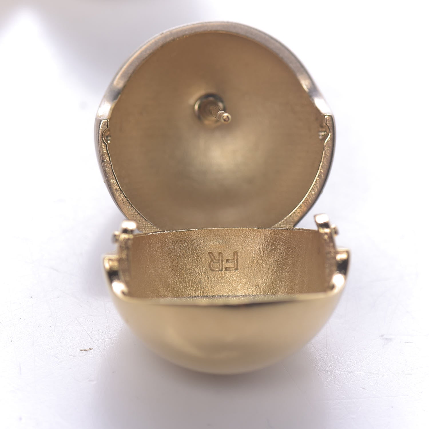 Louis Vuitton Metal Pearl Planete LV Earrings Gold 5 of 5