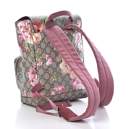 Gucci GG Supreme Monogram Blooms Small Single Buckle Backpack Beige Multicolor Dry Rose 3 of 10