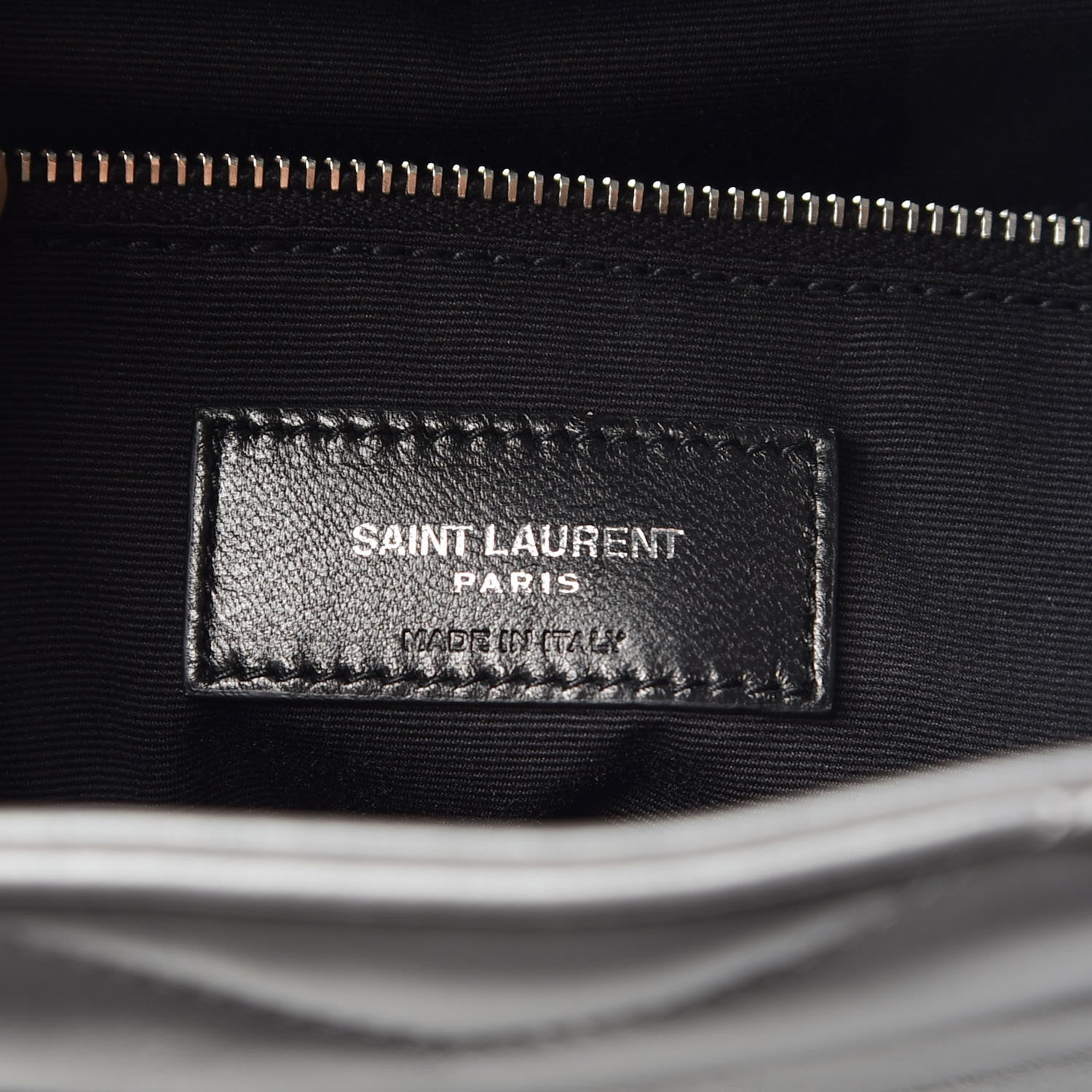 Saint Laurent Calfskin Y Quilted Monogram Medium Loulou Backpack Asphalt 7 of 10