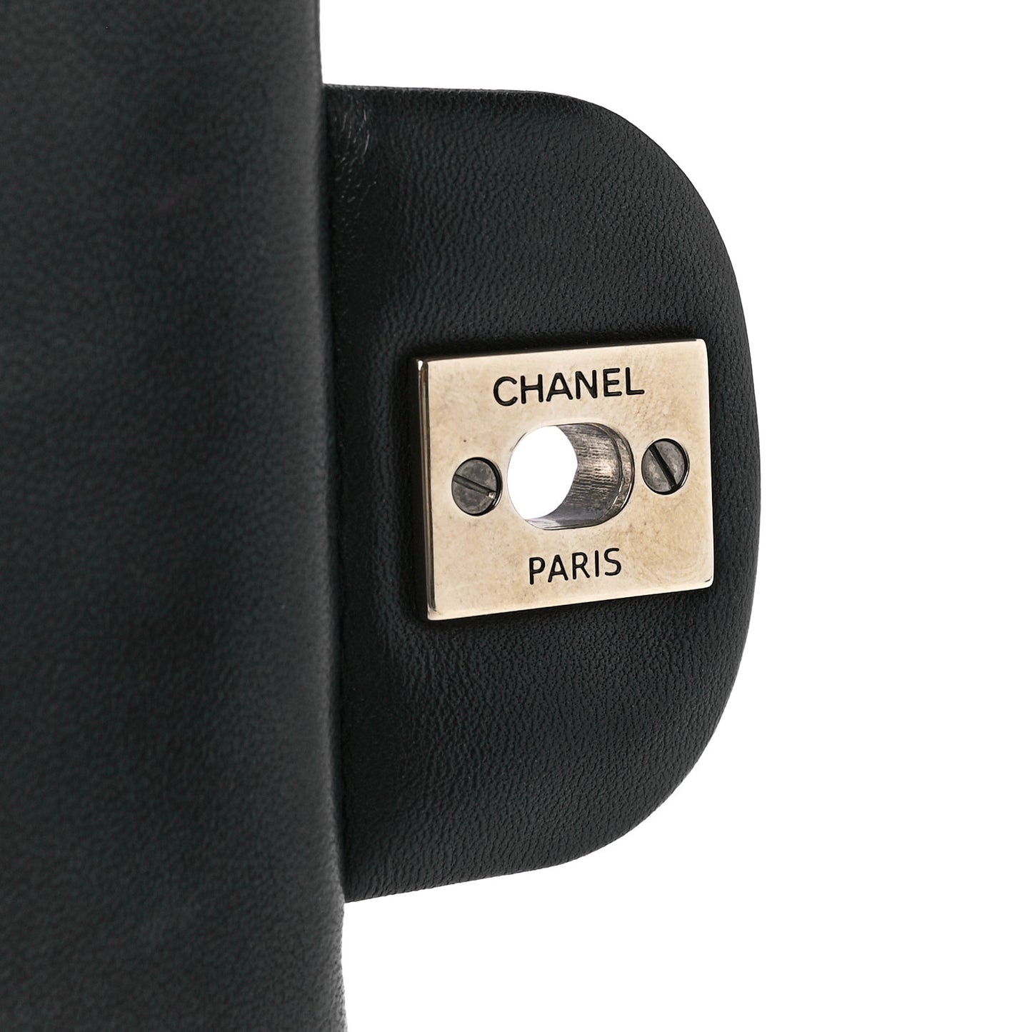 Lambskin Quilted Mini Square Flap Black