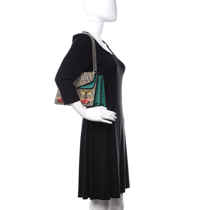 Gucci GG Supreme Monogram Willow Hill Embroidered Small Dionysus Shoulder Bag Emerald 2 of 11