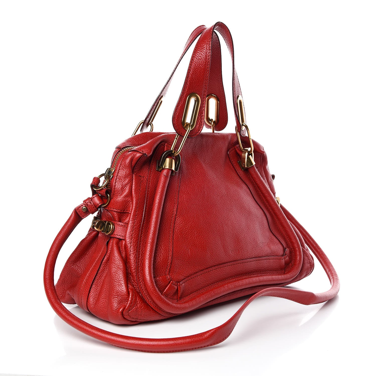 Chloe Calfskin Medium Paraty Holly Berry 4 of 12