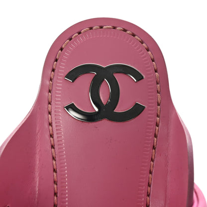 Chanel Calfskin Chain CC Thong Flat Sandals 36 Pink 8 of 10
