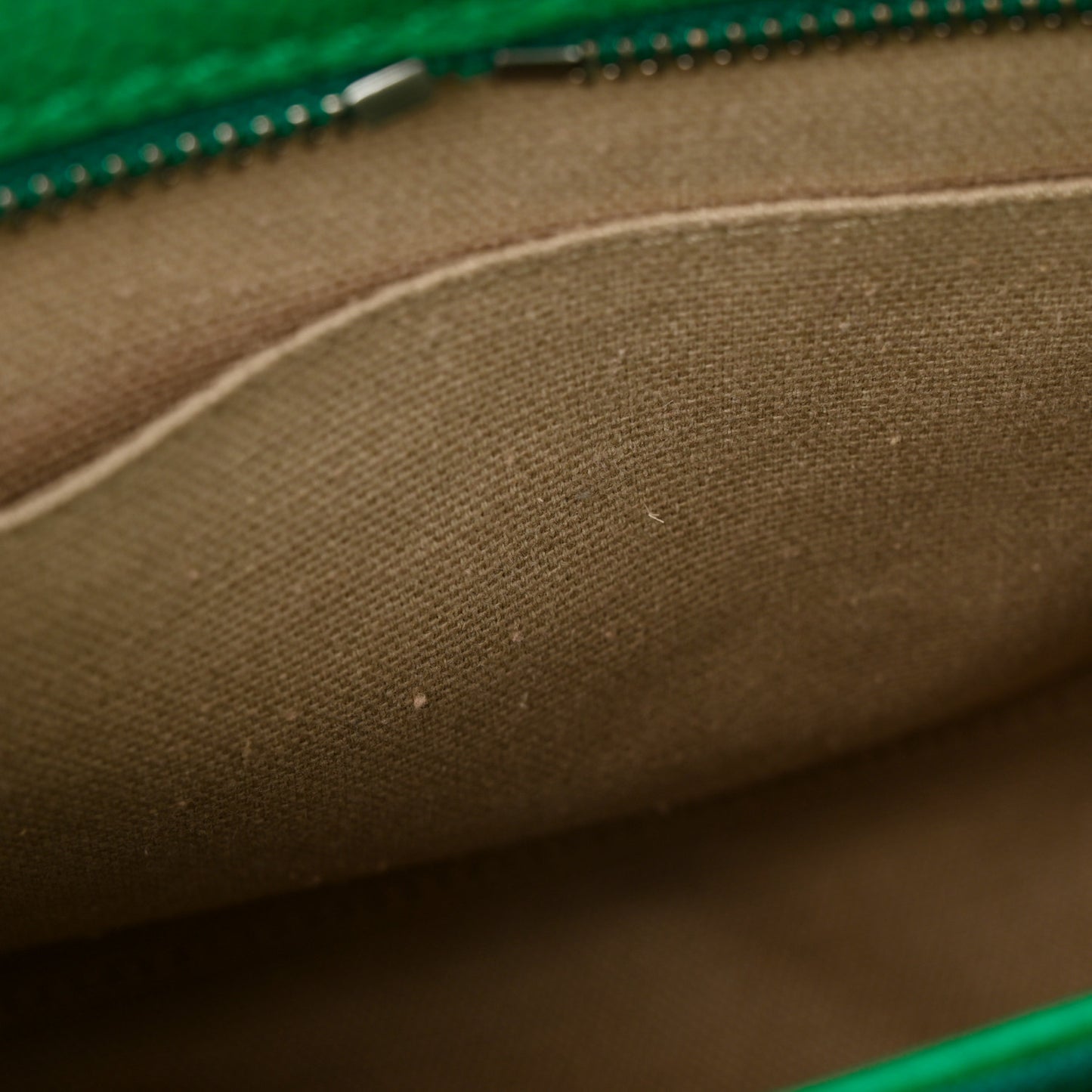 Pebbled Calfskin Mini Padlock Tote Emerald