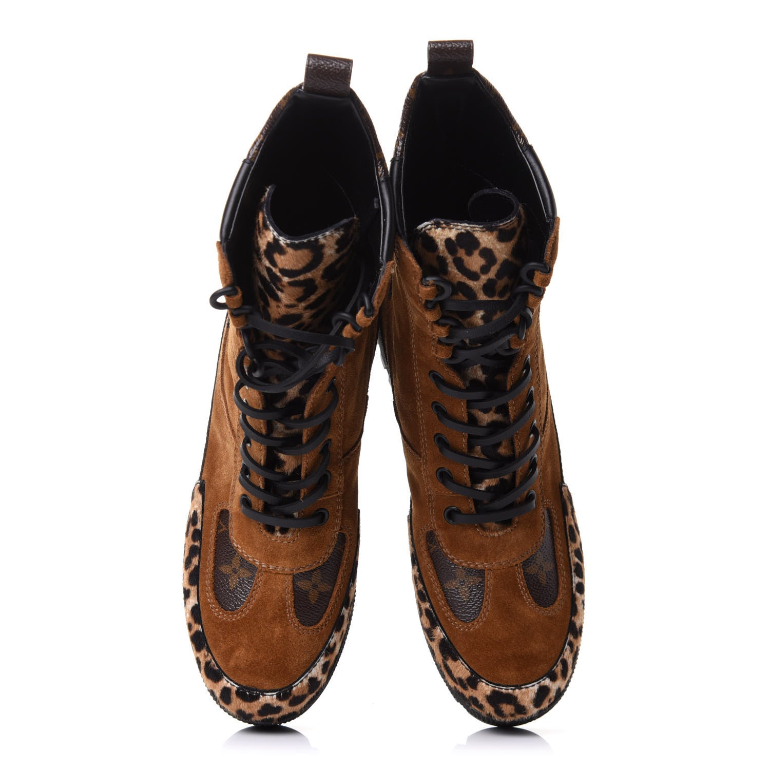 Louis Vuitton Suede Calfskin Monogram Laureate Platform Desert Boots 38 Cognac 11 of 22