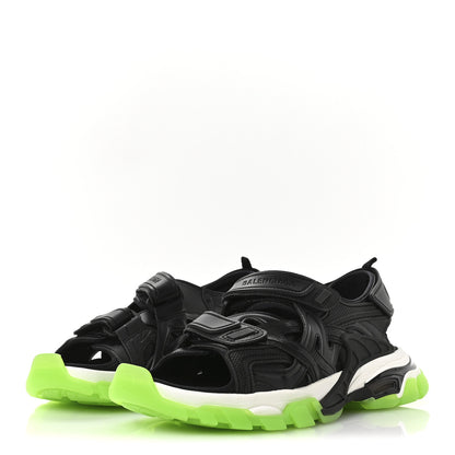 Balenciaga Neoprene Rubber Clear Sole Mens Track Sandals 41 Black White Fluo Green 4 of 8