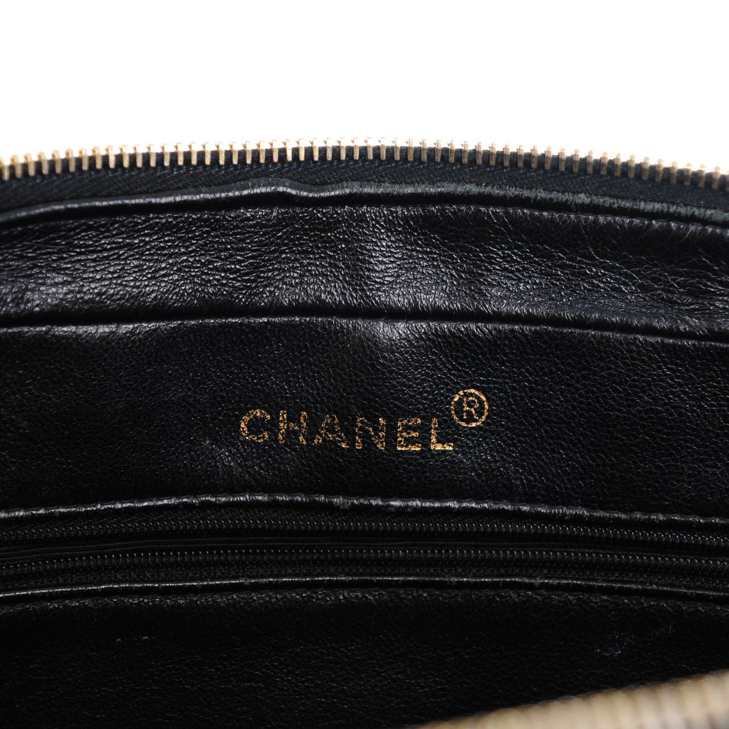 Lambskin Quilted Flap Camera Case Black