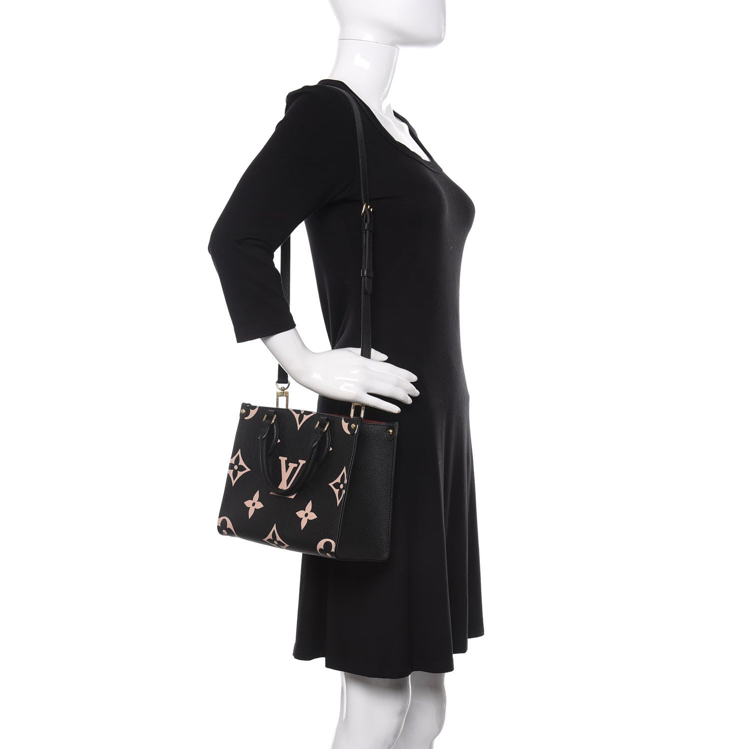 Louis Vuitton Empreinte Monogram Giant Onthego PM Black Beige 2 of 11
