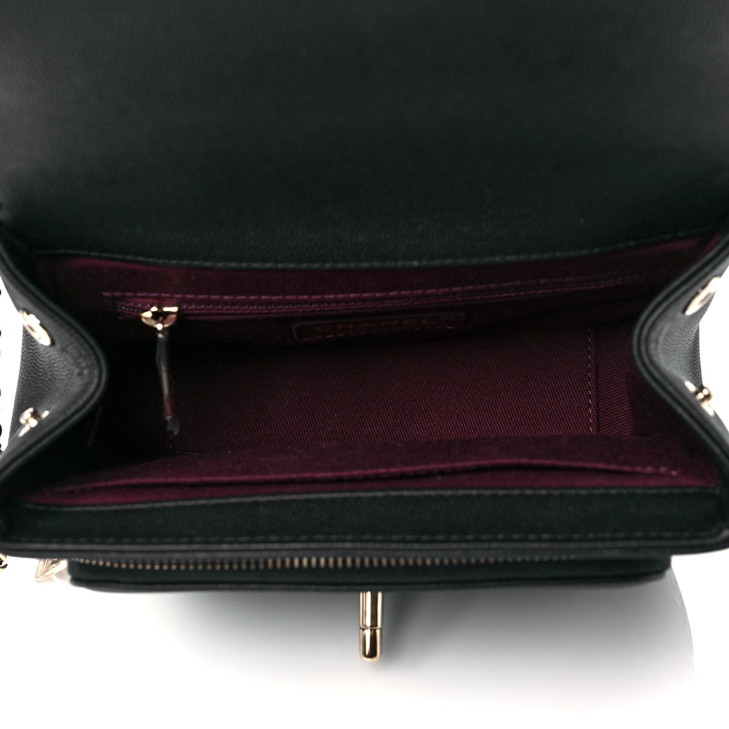 Caviar Quilted Small Business Affinity Flap Black