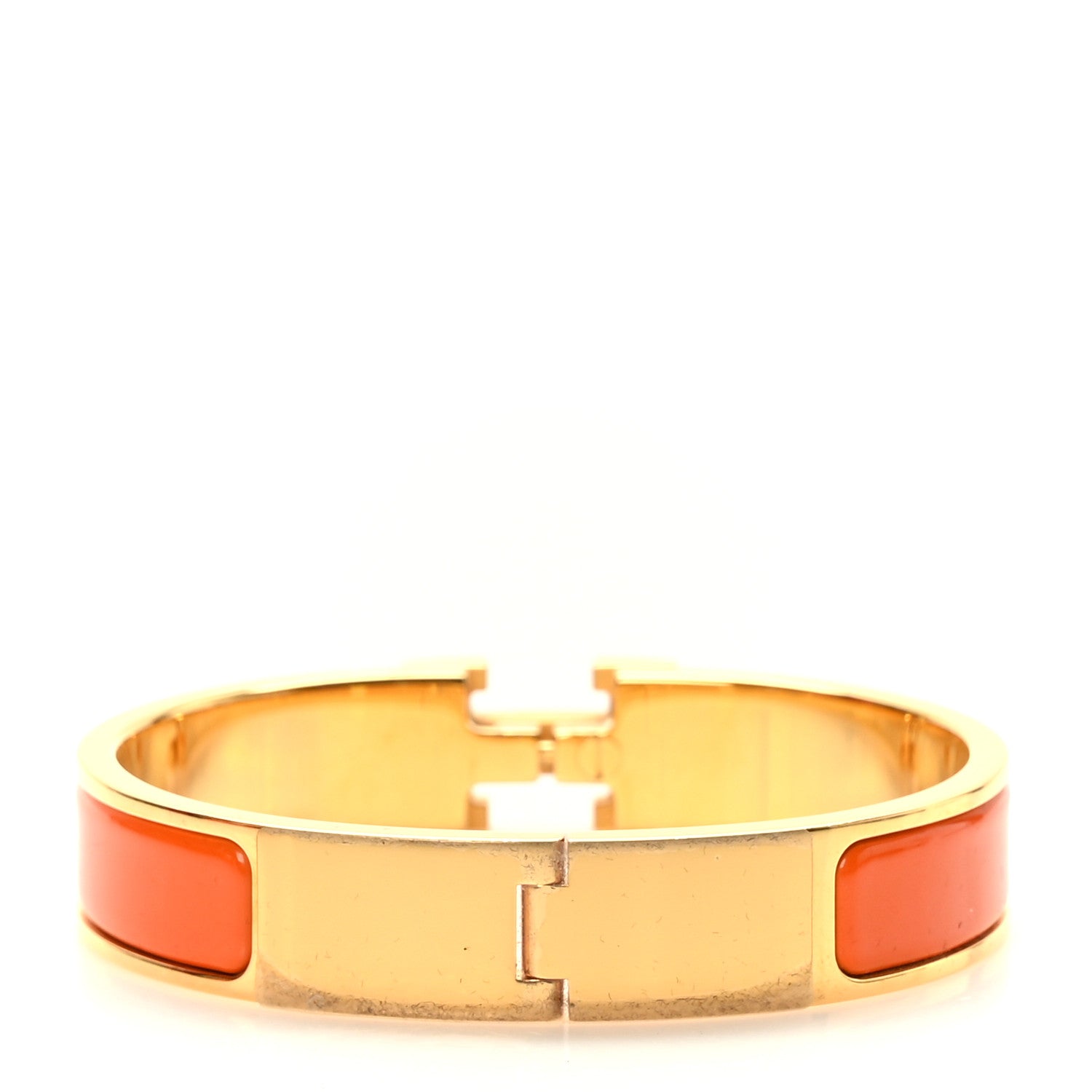 Hermes Enamel Narrow Clic Clac H Bracelet PM Orange 3 of 6