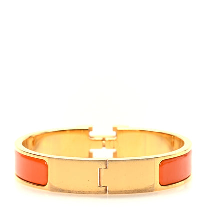 Hermes Enamel Narrow Clic Clac H Bracelet PM Orange 3 of 6