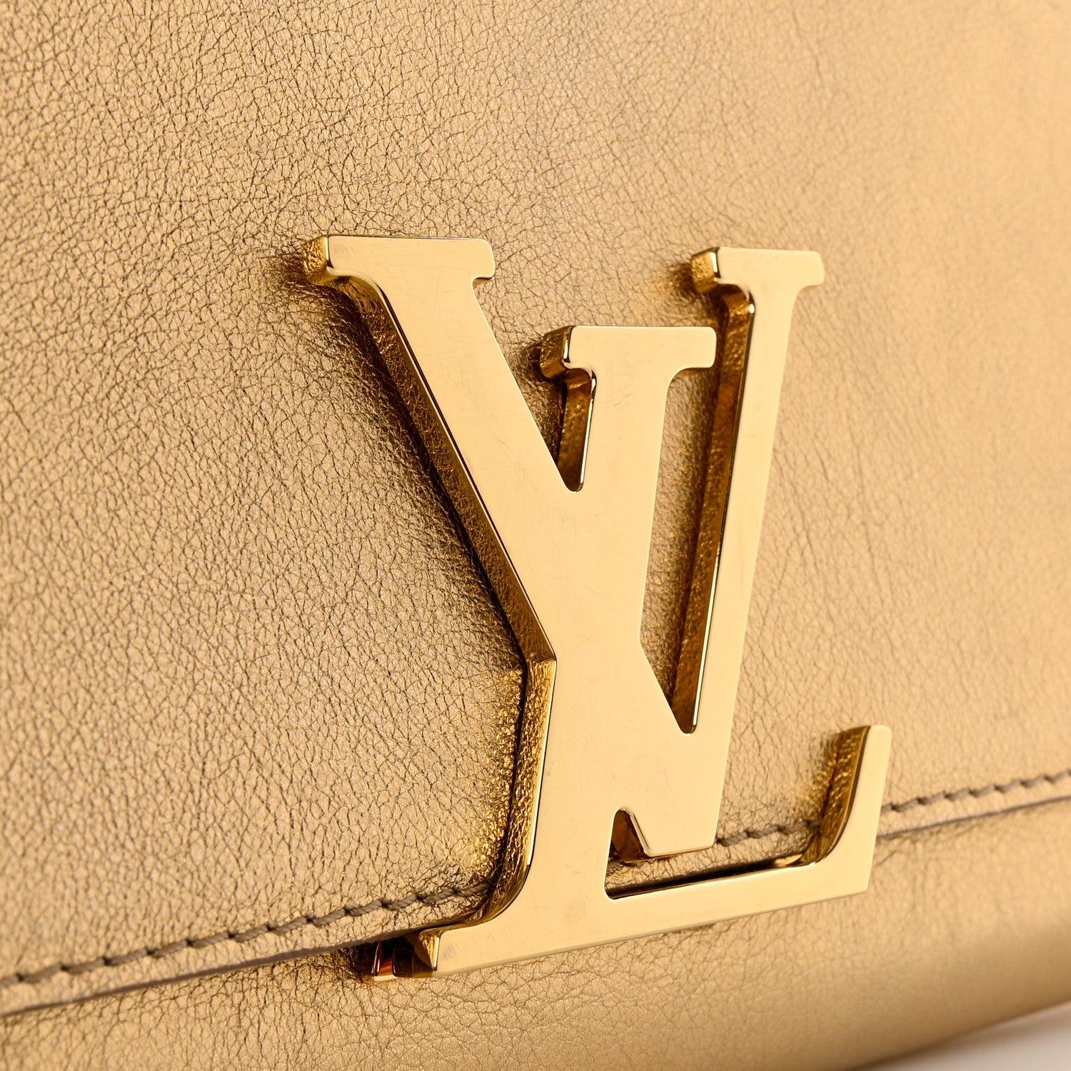 Louis Vuitton Calfskin Neo Sobe Louise EW Clutch Gold 7 of 8