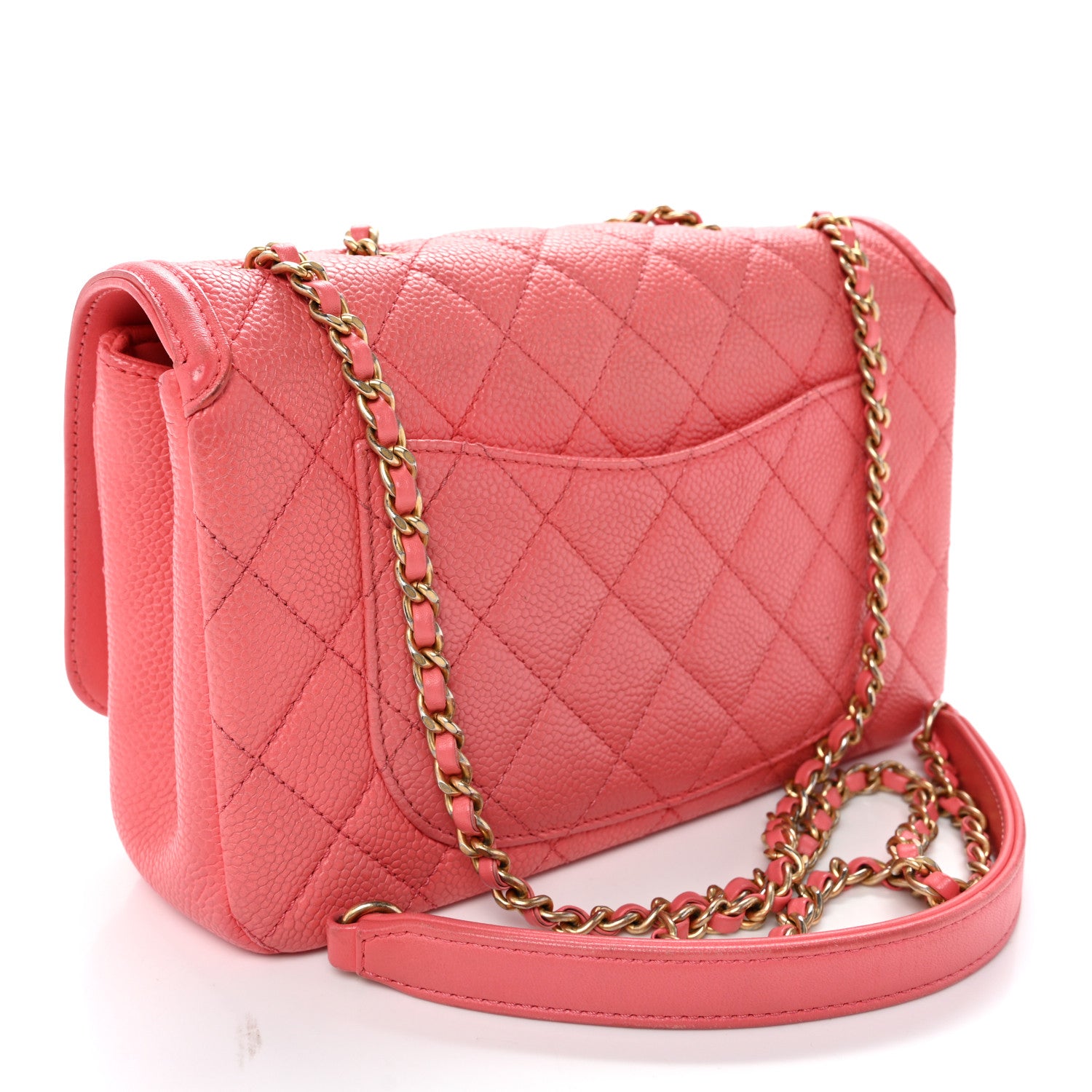 Chanel Caviar Quilted Small CC Filigree Flap Pink 3 of 12