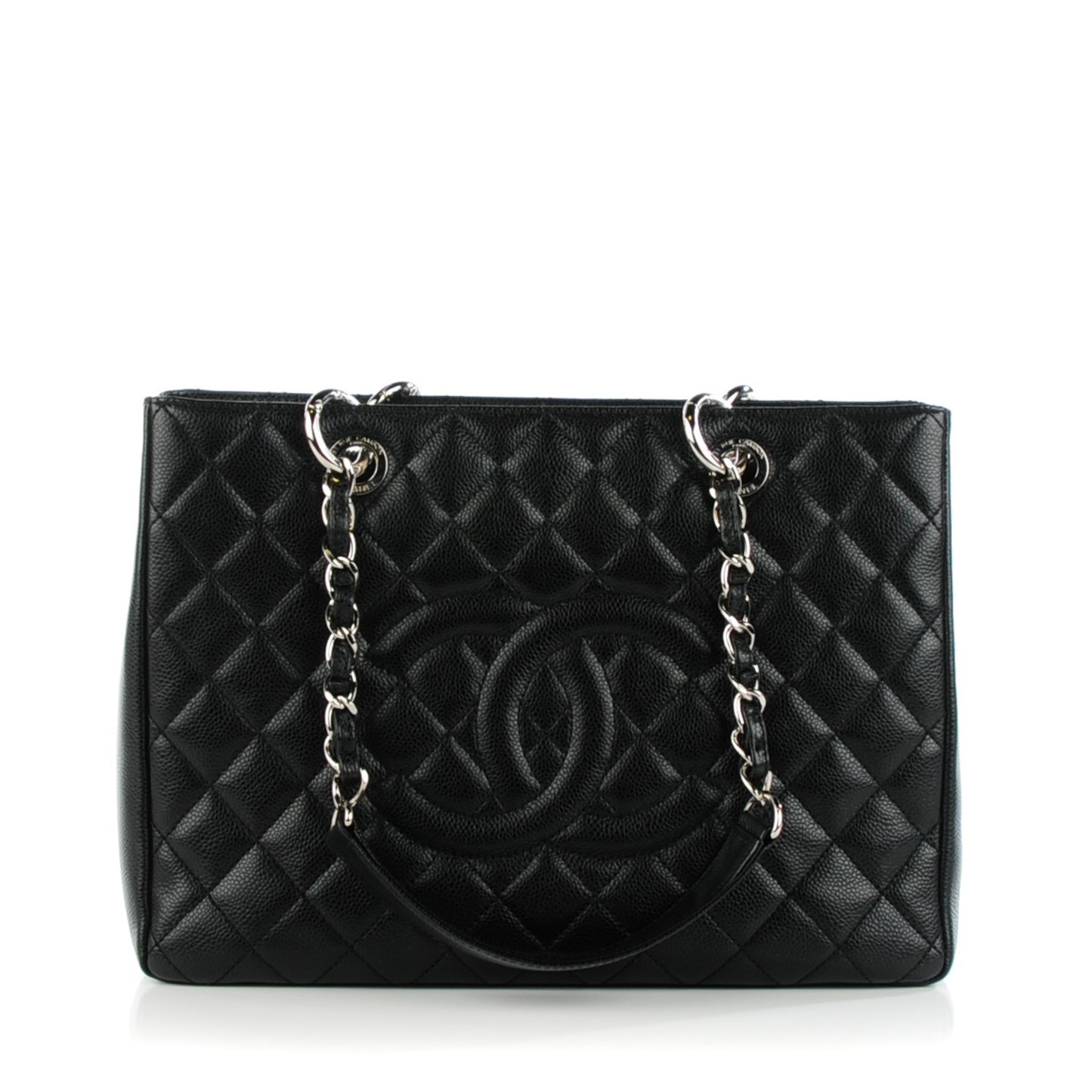 Caviar Quilted Grand Shopping Tote GST Black