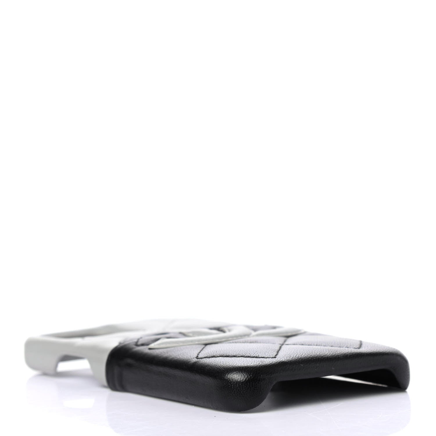 Chanel Lambskin Quilted iPhone Pro Max Case Grey Black 3 of 4