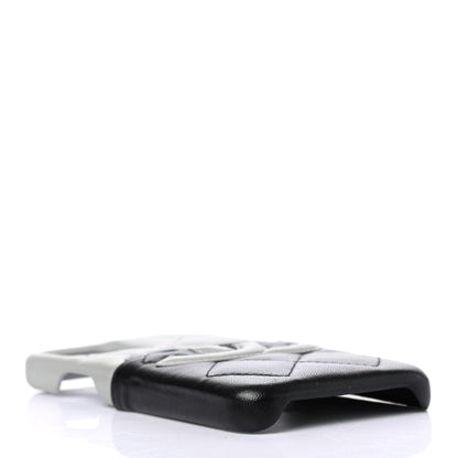 Chanel Lambskin Quilted iPhone Pro Max Case Grey Black 3 of 4