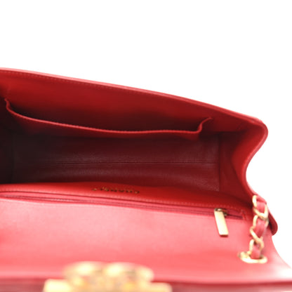 Chanel Calfskin Quilted Chevron In The City Bag Red 5 of 10