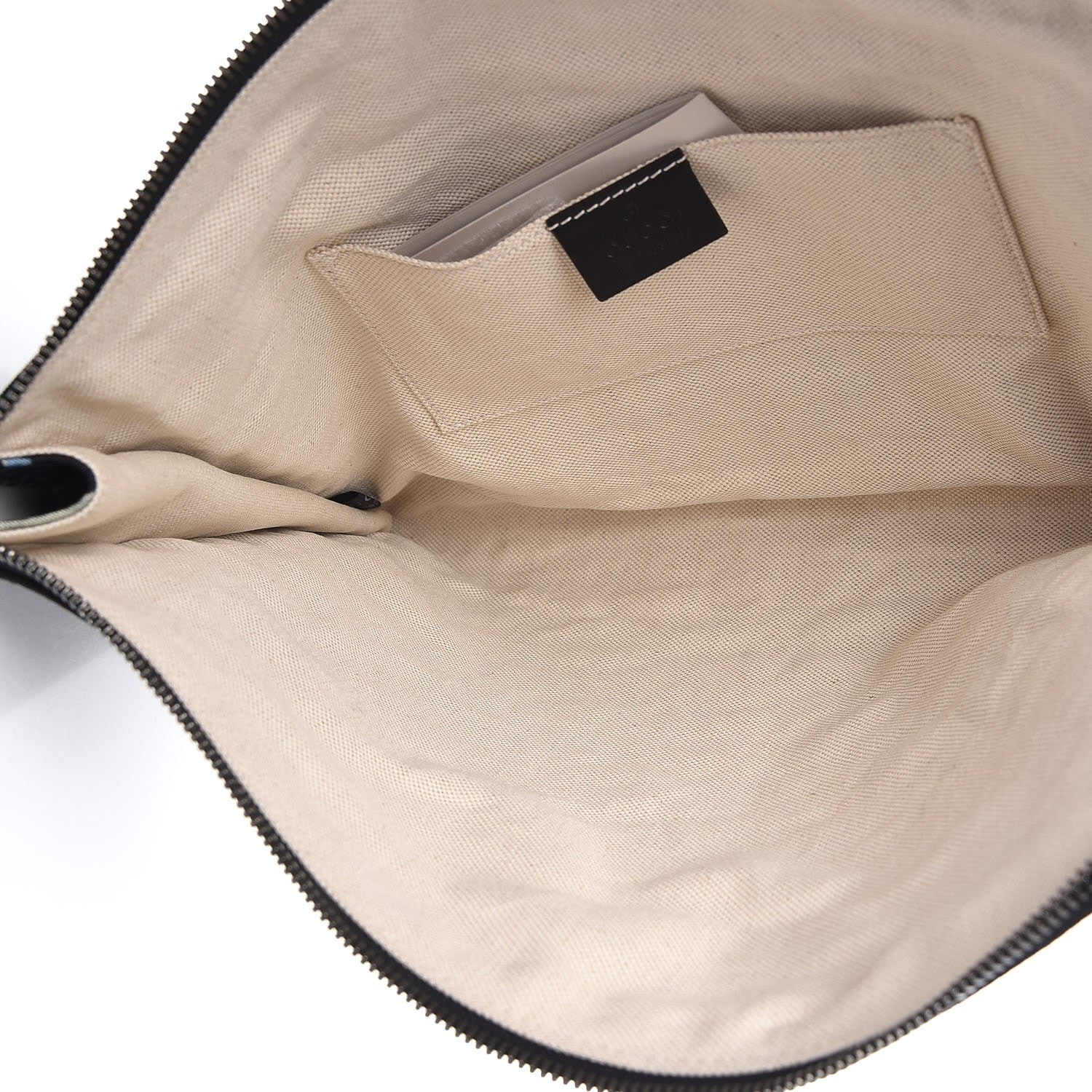 Gucci Canvas Flora Knight Travel Laptop Document Case Black 5 of 8